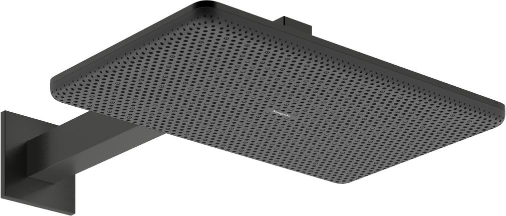 Douche de tête Hansgrohe Raindance Alive Q 340 2 jets avec bras de douche en noir chromé brossé