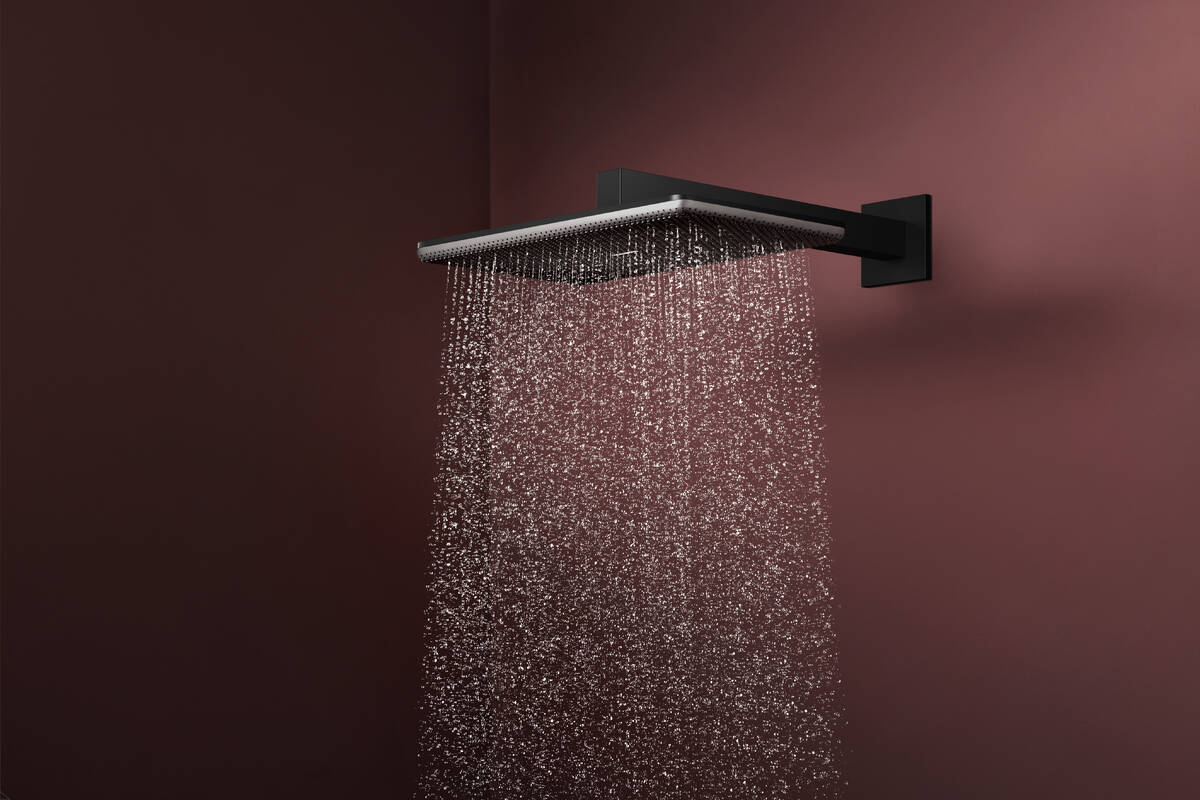 Douche de tête Hansgrohe Raindance Alive Q 340 2 jets avec bras de douche en noir mat - vue 2