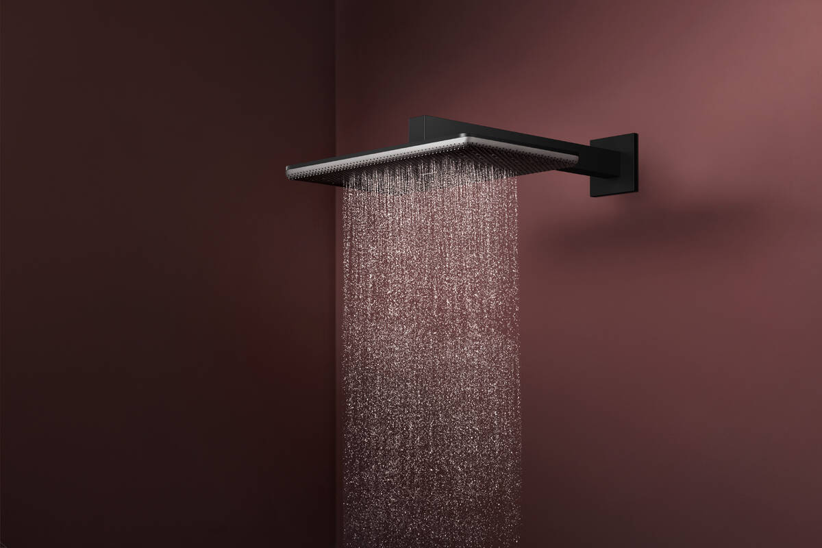Douche de tête Hansgrohe Raindance Alive Q 340 2 jets avec bras de douche en noir mat - vue 3
