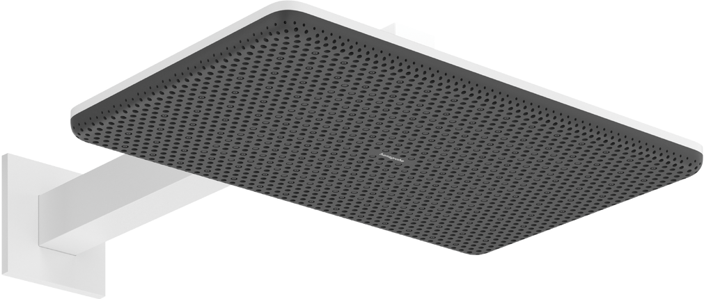 Douche de tête Hansgrohe Raindance Alive Q 340 2 jets avec bras de douche en blanc mat