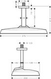 AXOR ShowerSphere Douche de tête 370/220 1jet EcoSmart avec raccord au plafond