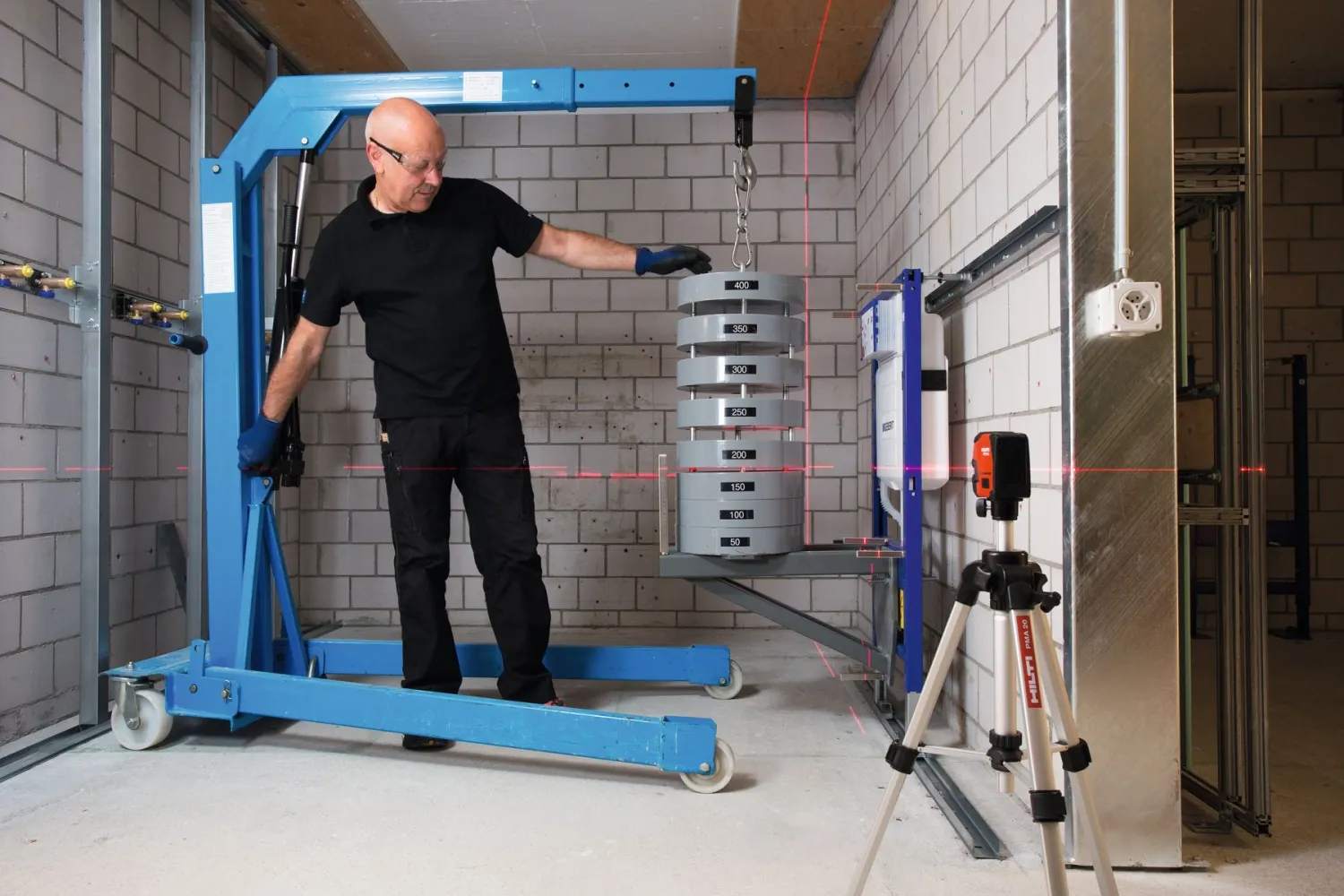 Geberit Combifix Omega Support Frame 12 cm with Top Flush (Reduced Height: 82 cm), for Installation in Masonry Walls