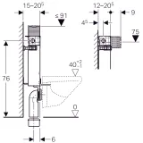 Fiche descriptive réservoir WC Geberit encastré