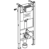 Cadre de toilette mural Geberit Duofix Alpha 12 cm Next 3.0 en acier thermolaqué, double chasse.