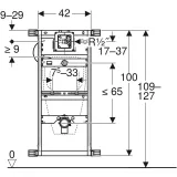 Bâti-support Geberit Combifix pour urinoir avec siphon intégré