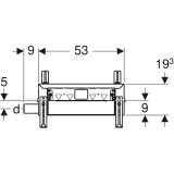Bâti-support Geberit Combifix pour douche murale - débit d’évacuation 48 L/min