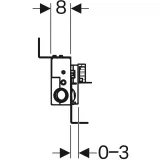 Bâti-support Geberit Combifix pour douche murale - débit d’évacuation 48 L/min