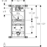 Bâti-support Geberit Combifix pour urinoir avec siphon intégré