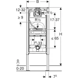Bâti-support Geberit Duofix pour urinoir avec siphon intégré