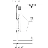 Bâti-support Geberit Duofix pour urinoir avec siphon intégré