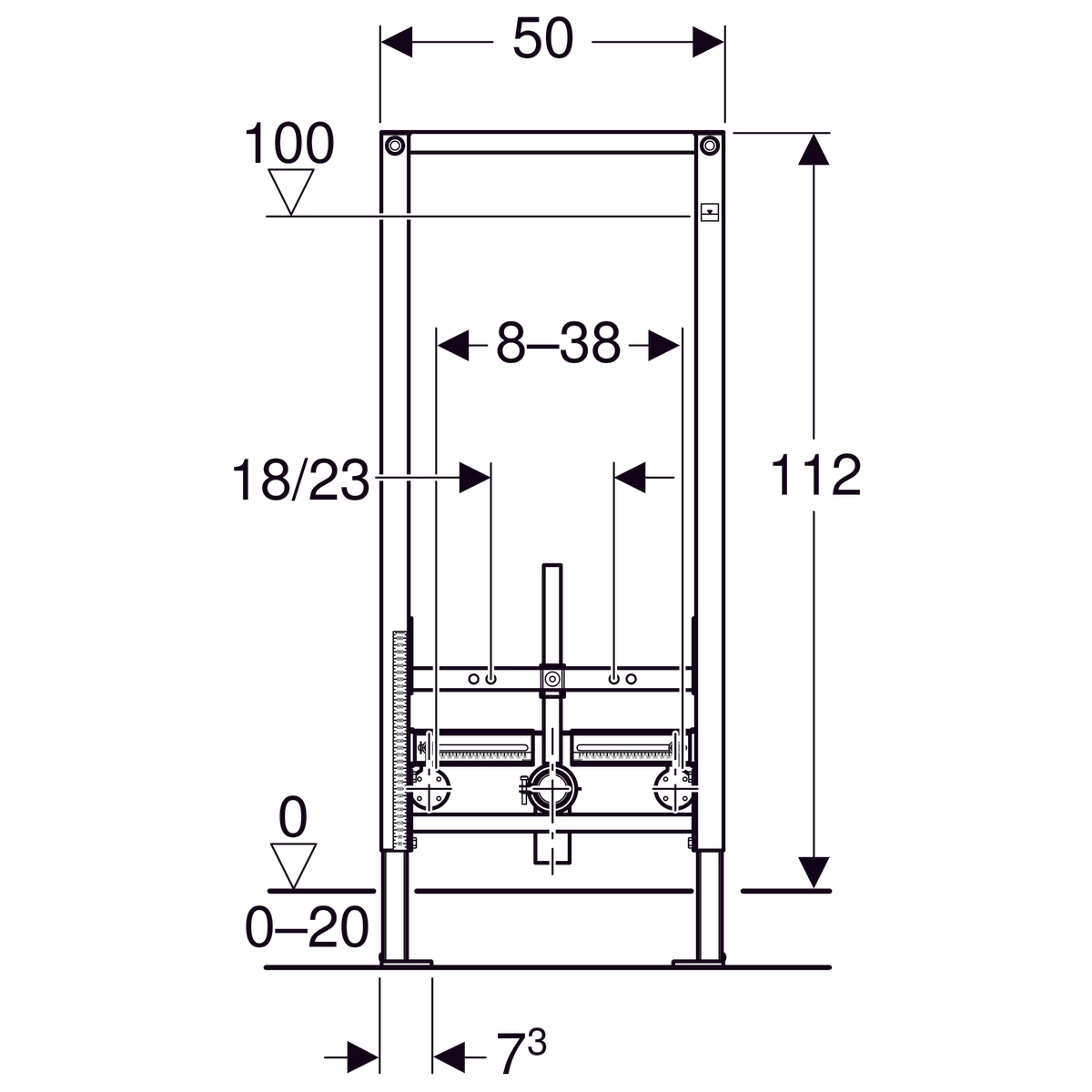 Bâti-support Duofix pour bidets - vue 3