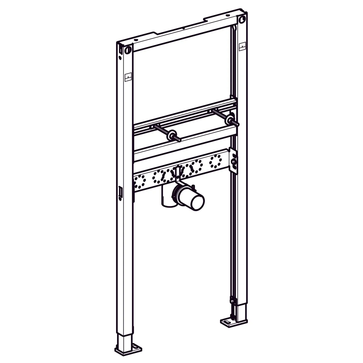 Bâti-support Geberit Duofix pour lavabo 112 cm avec robinetterie sur gorge — vue 2