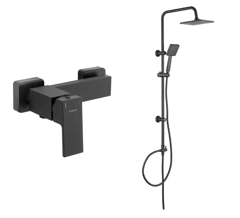 PACK : mitigeur de douche Deante Anemon et colonne de douche Deante Boro 200 en noir mat