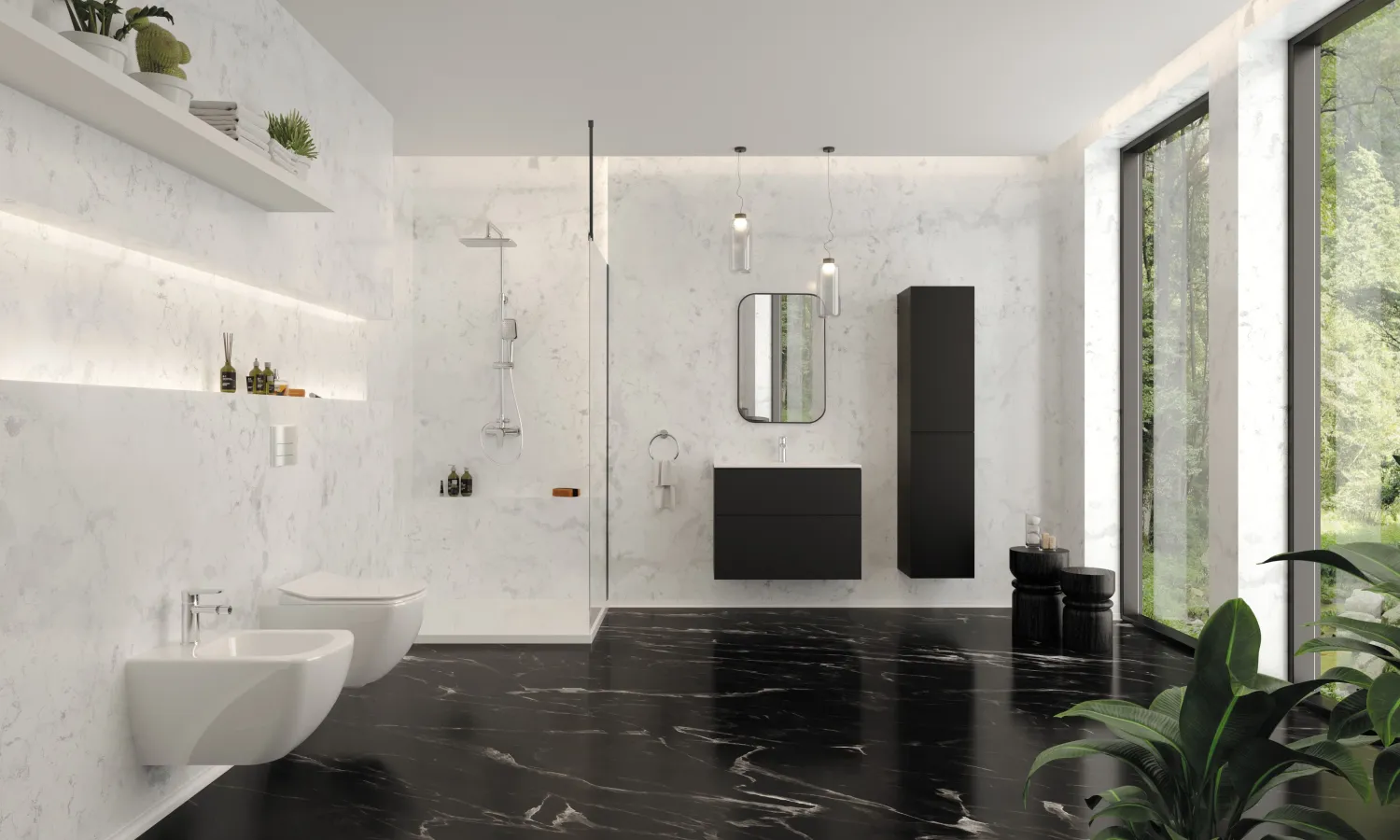 Colonne de douche Deante Tubo 286 avec mitigeur de douche en chromé