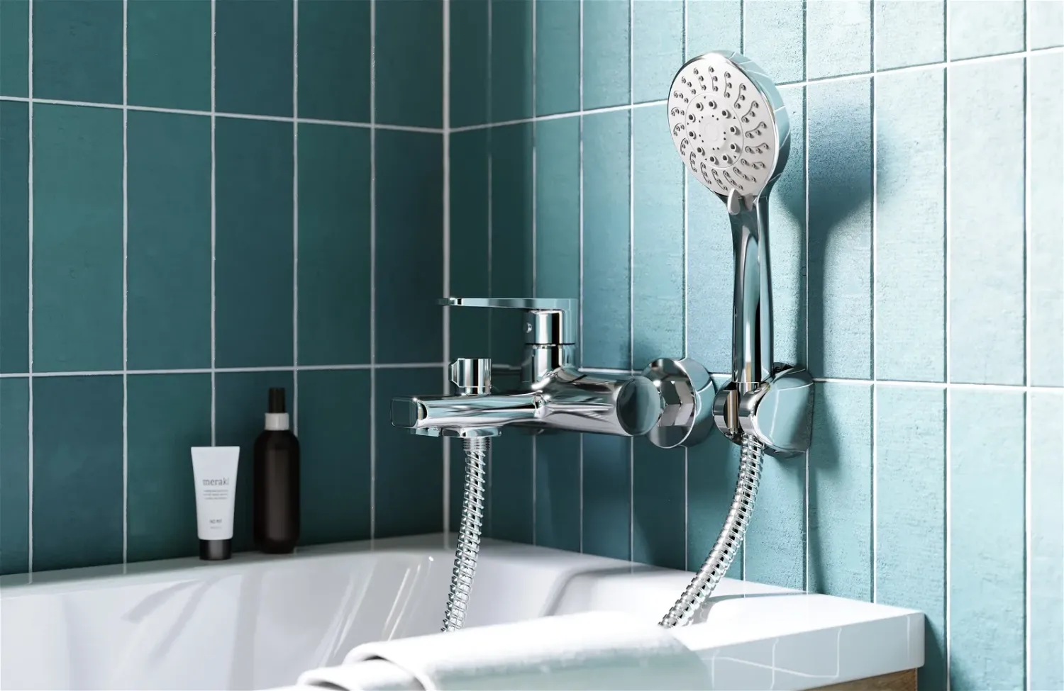 Bath/Shower Mixer Deante Tubo in Chrome