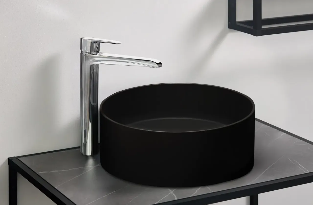 High Raised Basin Mixer Deante Corio 253 without waste in chrome