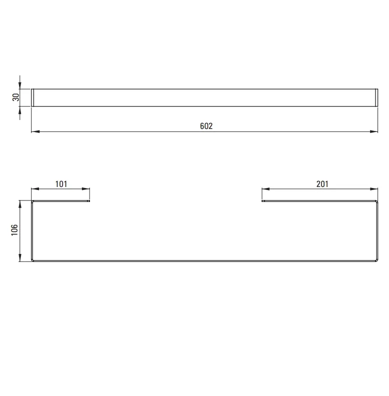 Porte-serviettes Deante Mokko 60 cm en noir mat — vue 4
