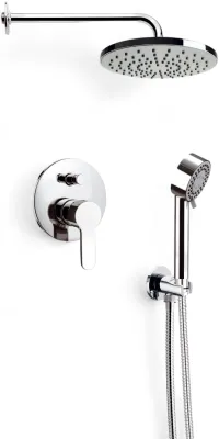 Ensemble de douche encastré Remer Winner 200 mm en laiton chromé