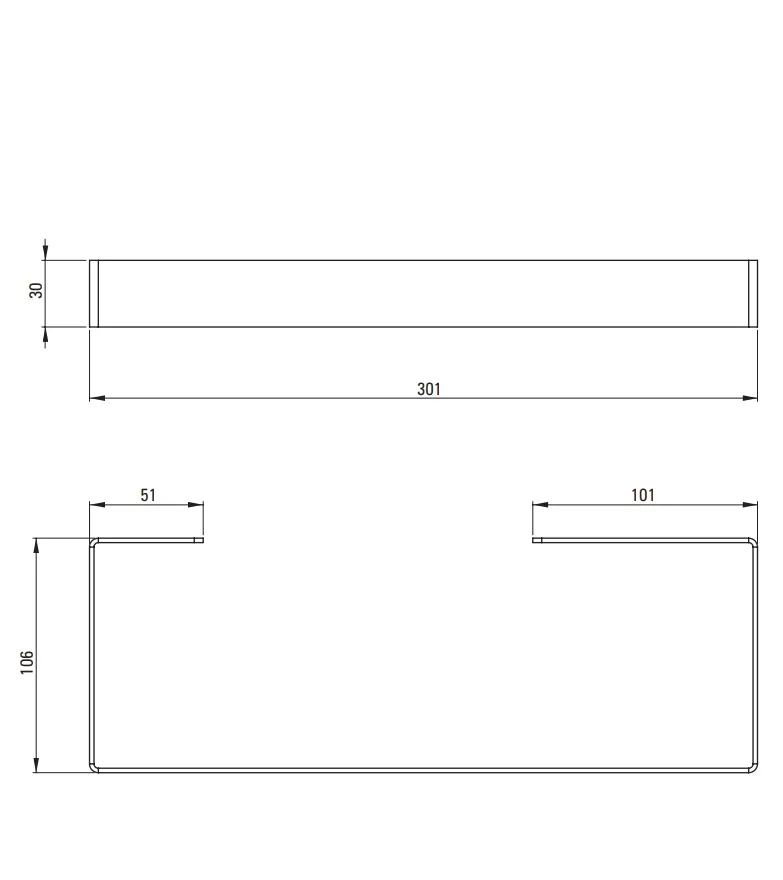 Porte-serviettes Deante Mokko 30 cm en noir mat — vue 4