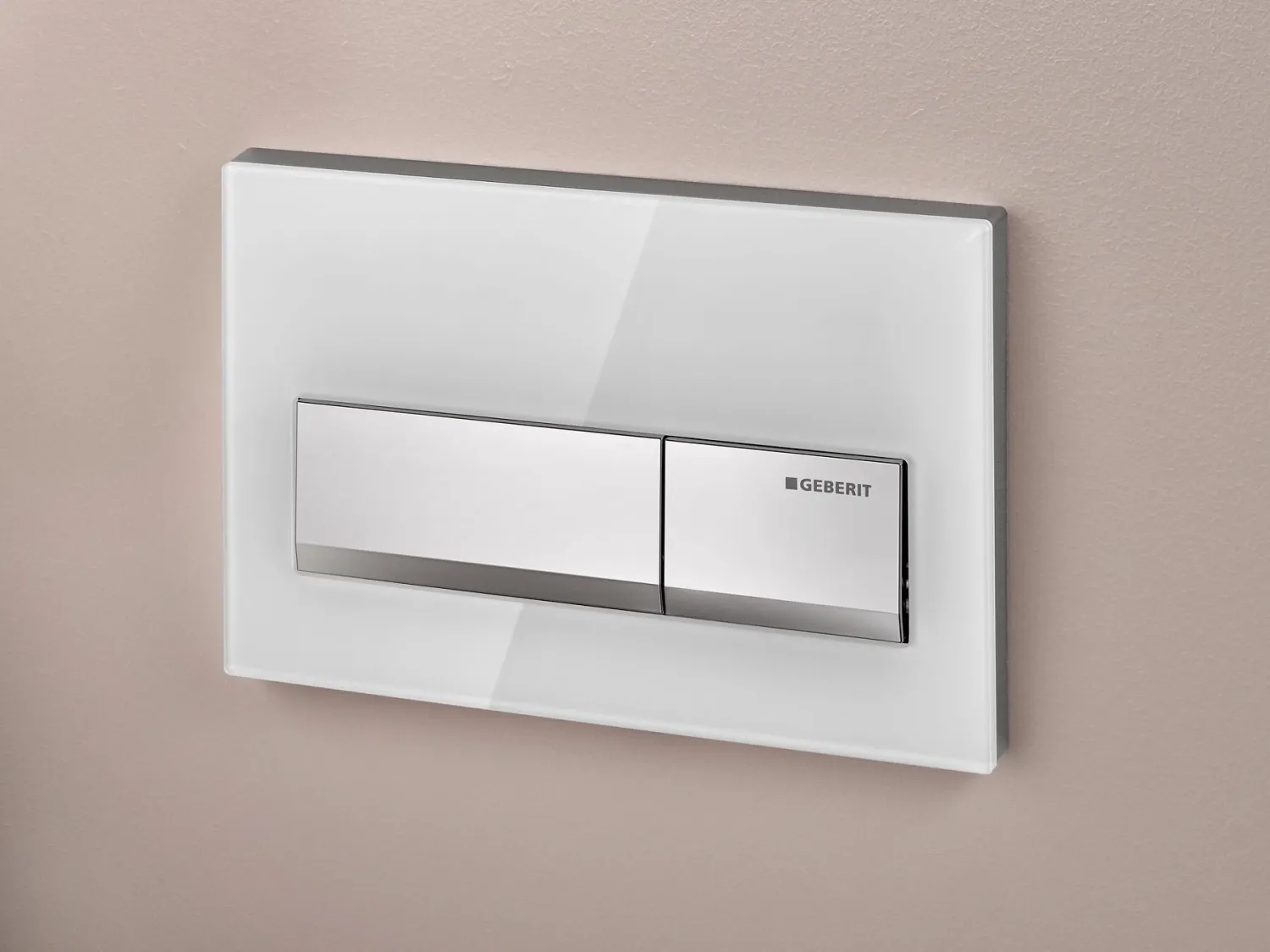 Plaque de déclenchement Alpha50 / Blanc chromé