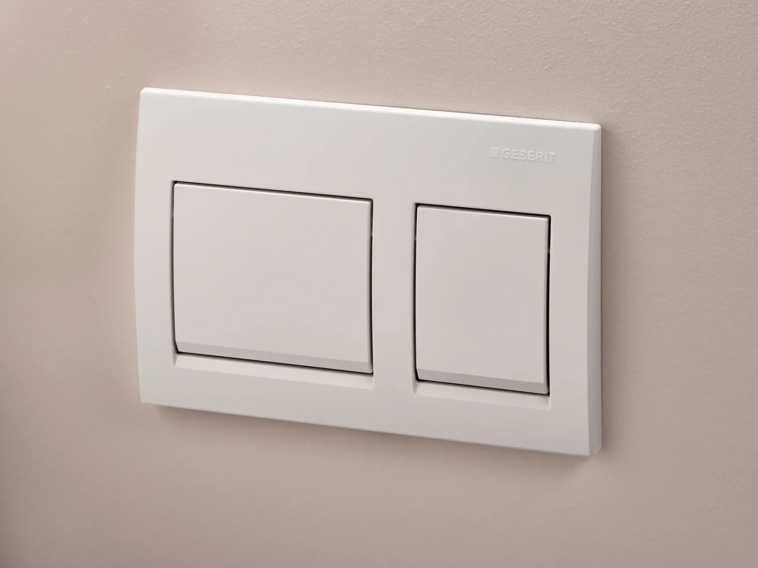 Plaque de déclenchement nouvelle génération Alpha25 square / Blanc
