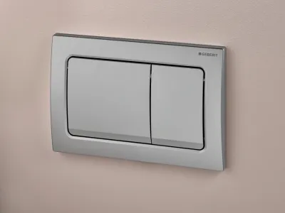Plaque de déclenchement Alpha01 square / Chromé mat