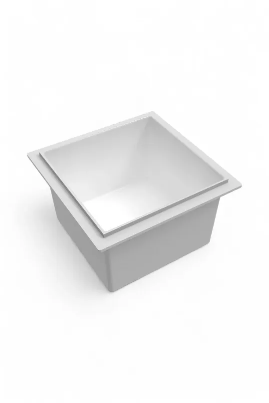 Bac de laboratoire Presto 30 x 30 cm anti-acide sans trop-plein