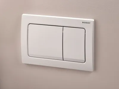 Plaque de déclenchement Alpha01 square / Blanc