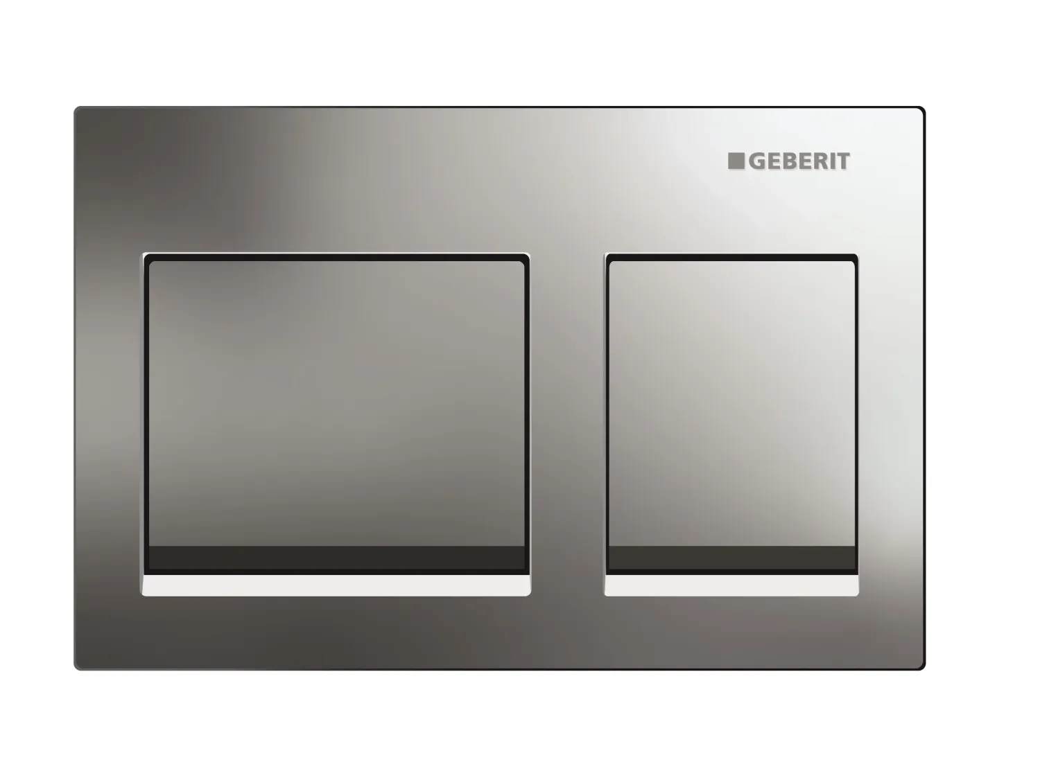 Next-generation Alpha25 square flush plate / Matte Chrome