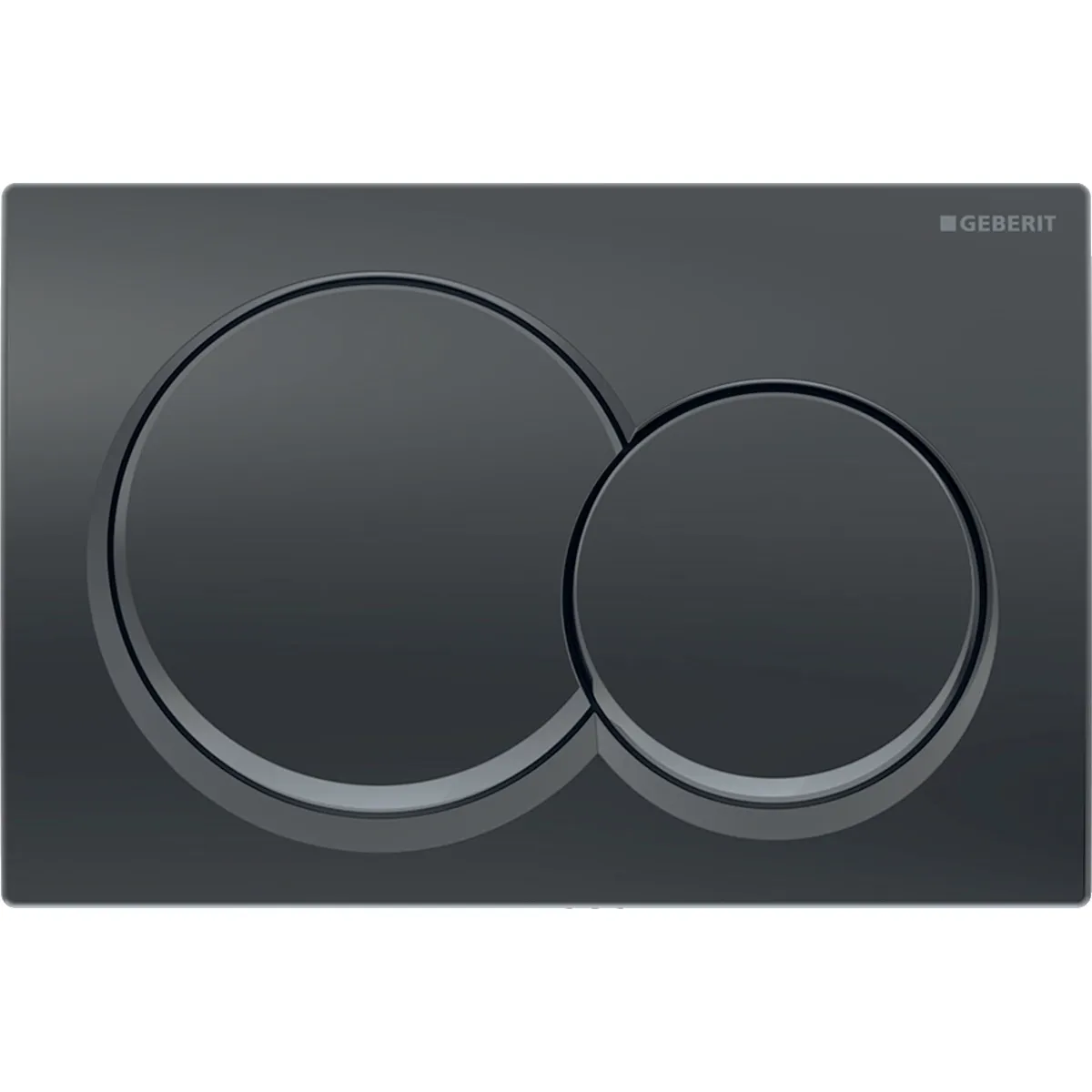 Alpha01 round flush plate / Brushed black chrome