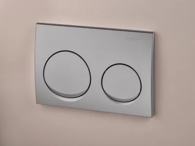 Plaque de déclenchement nouvelle génération Alpha25 round / Chromé mat