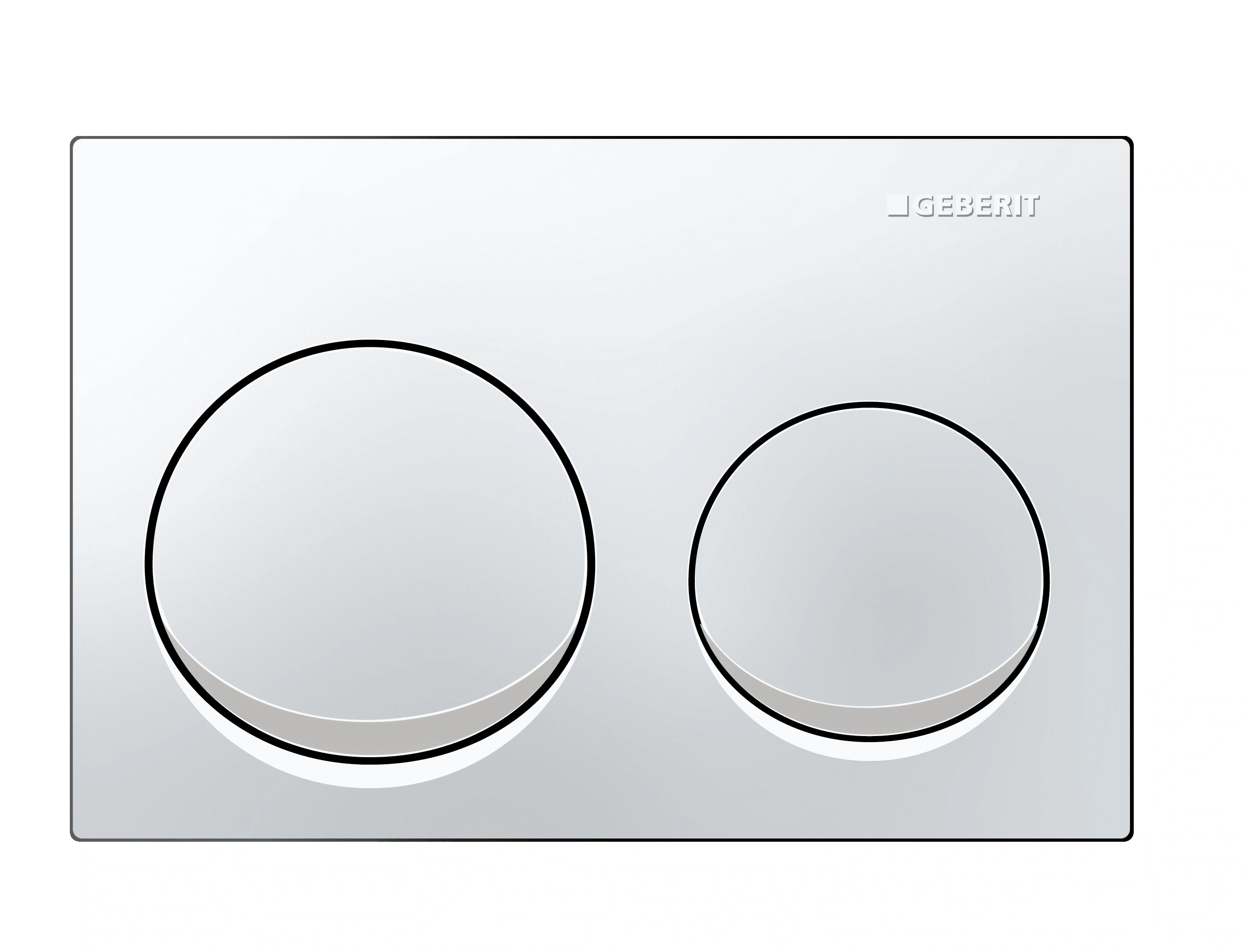 Plaque de déclenchement nouvelle génération Alpha25 round / Blanc - vue 2