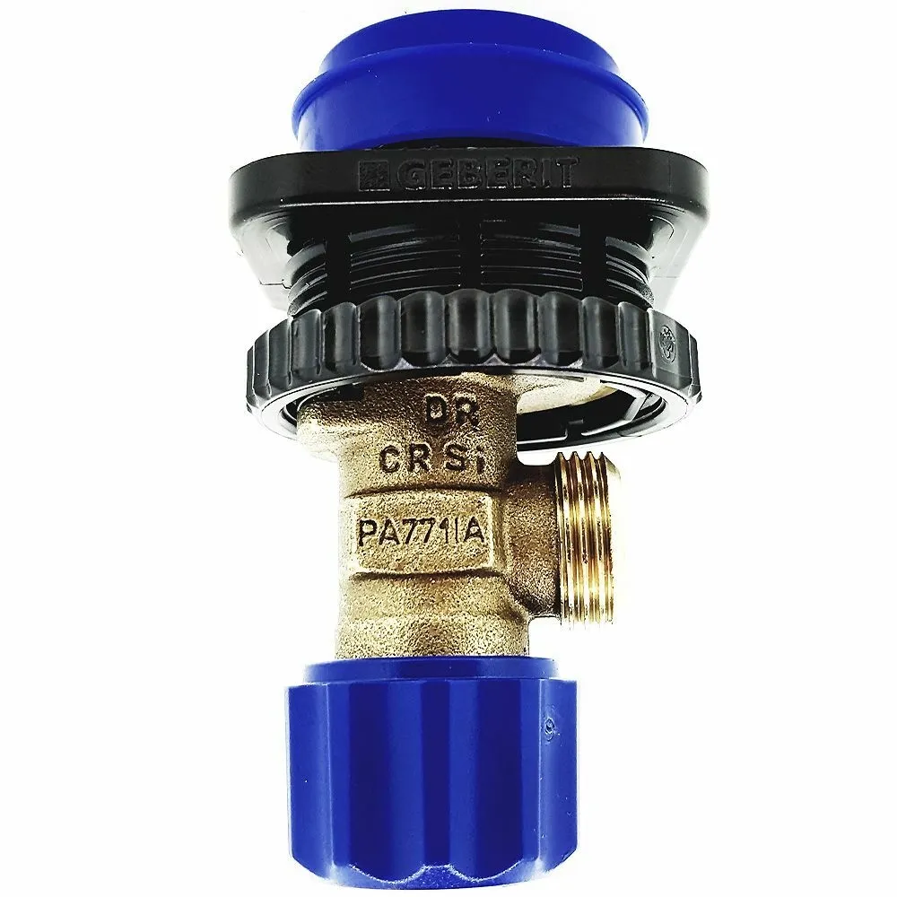 Arrivée d&#39;eau Geberit avec robinet équerre intégré  pour réservoir à encastrer Alpha, Sigma 8 cm, Delta 8 cm