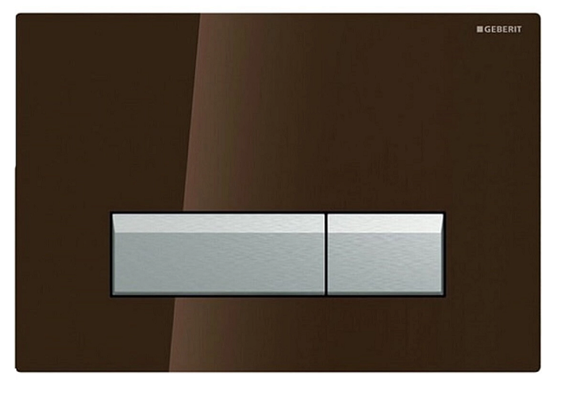 Plaque de déclenchement Sigma40 / Chocolat - aluminium brossé
