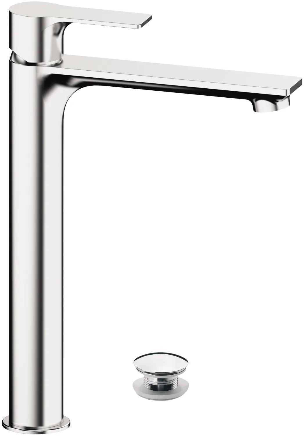 Mitigeur de lavabo Remer Energy 240 avec vidage clic-clac en laiton chromé