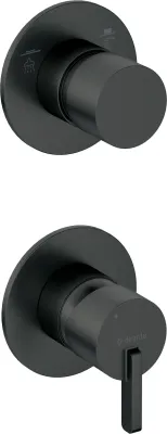 Mitigeur de douche encastré Deante Silia avec commutateur de douche en noir mat