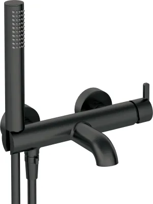 Mitigeur de bain / douche Deante Silia avec flexible et douchette à main en noir mat