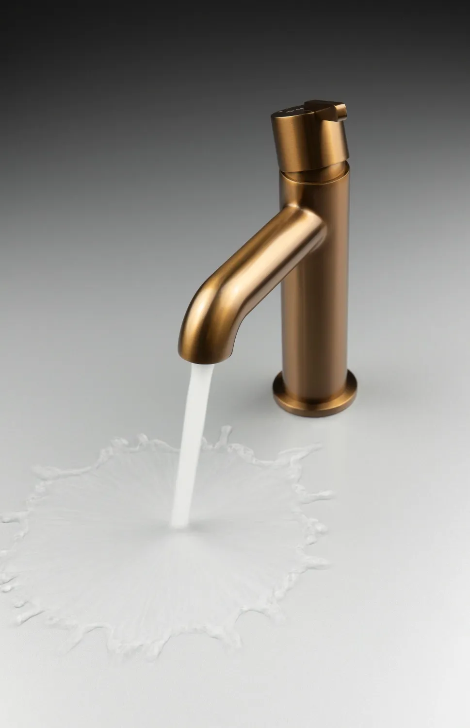 Mitigeur de lavabo Deante Silia 100 sans bonde en PVD bronze brossé — vue 5