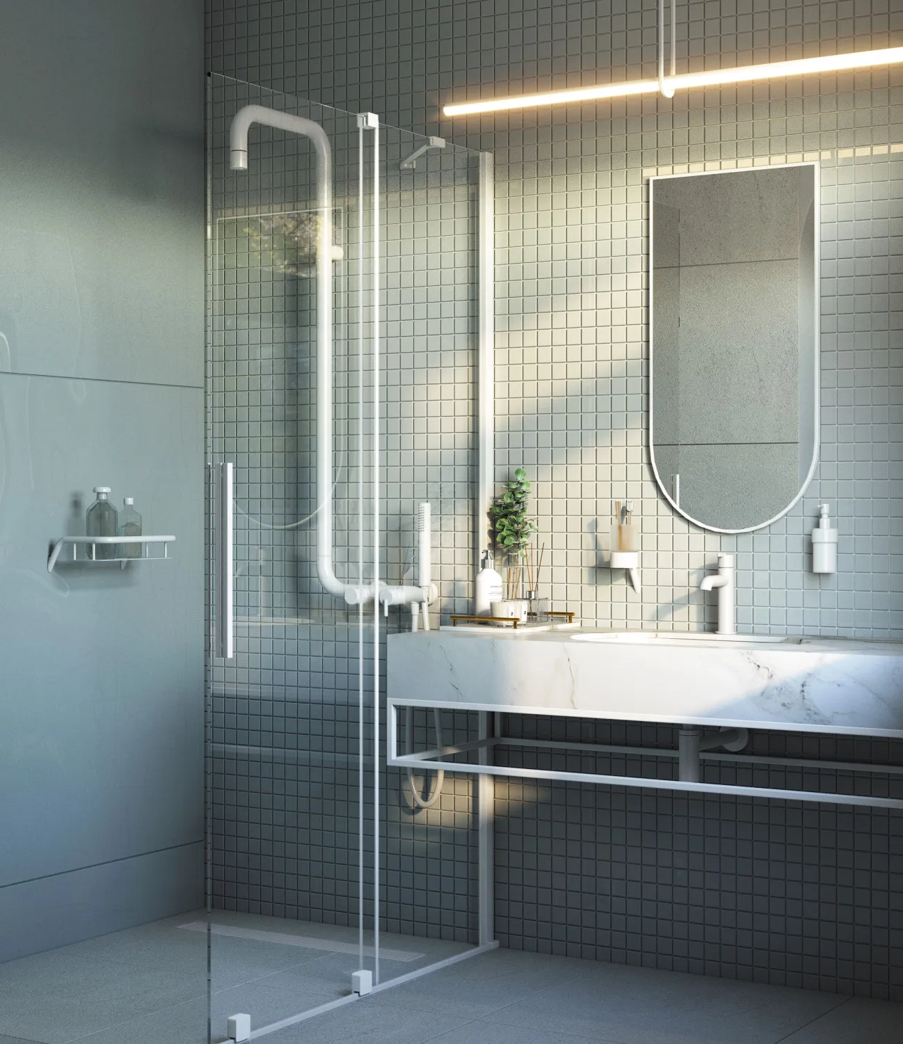 Deante Silia 100 Basin Mixer without Waste in Matte White