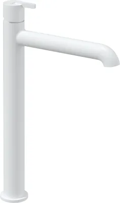 High-Rise Basin Mixer Deante Silia 265 without Waste in Matte White