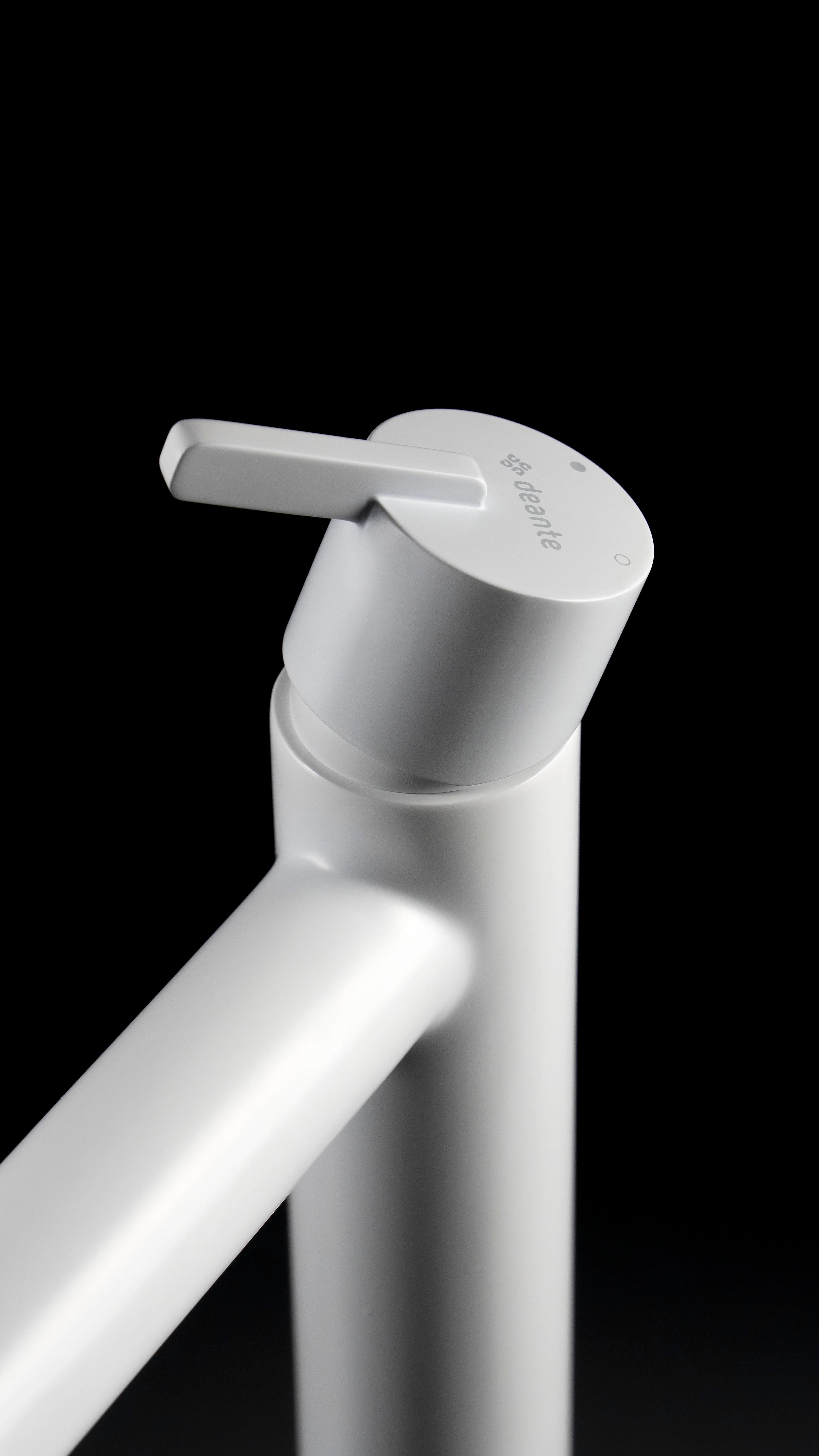 Mitigeur de lavabo rehaussé Deante Silia 265 sans bonde en blanc mat - vue 2