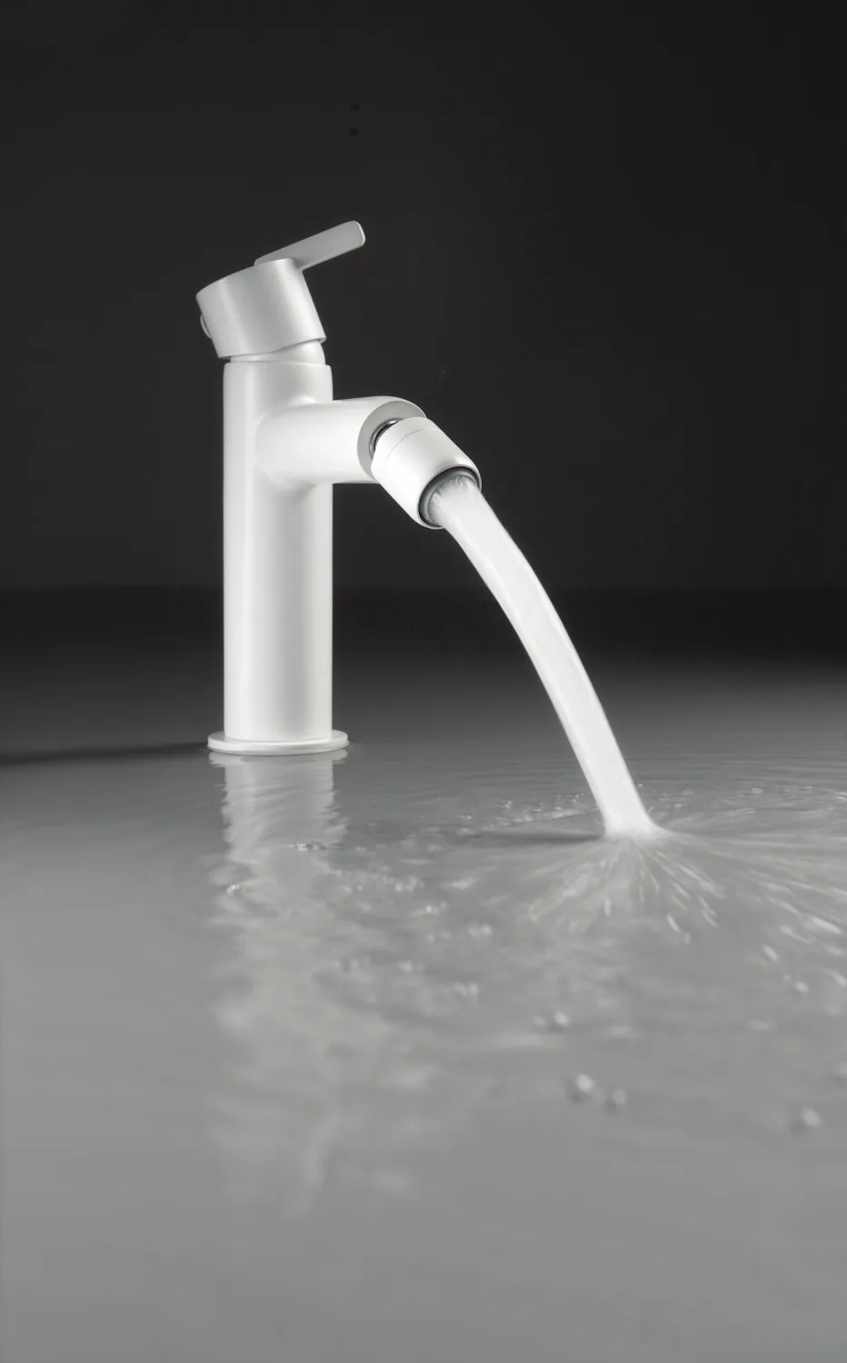 Mitigeur de bidet Deante Silia sans bonde en blanc mat — vue 3