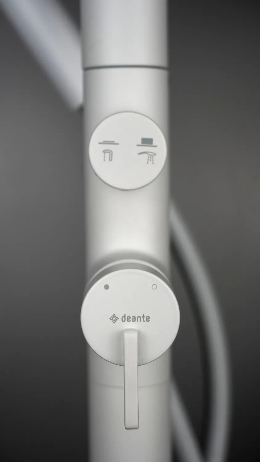 Bath/Shower Mixer Deante Silia for Floor Installation in Matte White