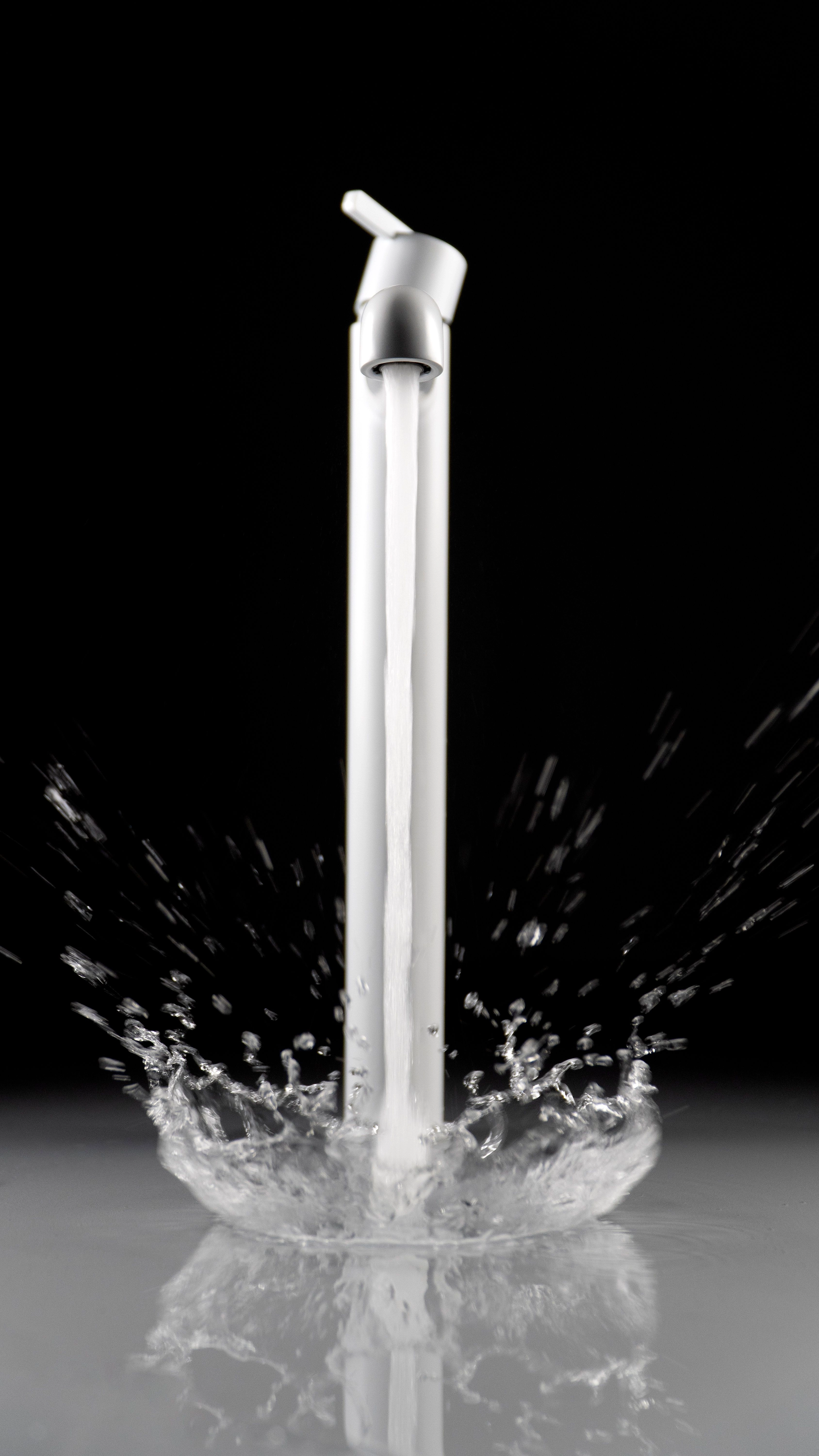 Mitigeur de lavabo rehaussé Deante Silia 265 sans bonde en blanc mat - vue 7