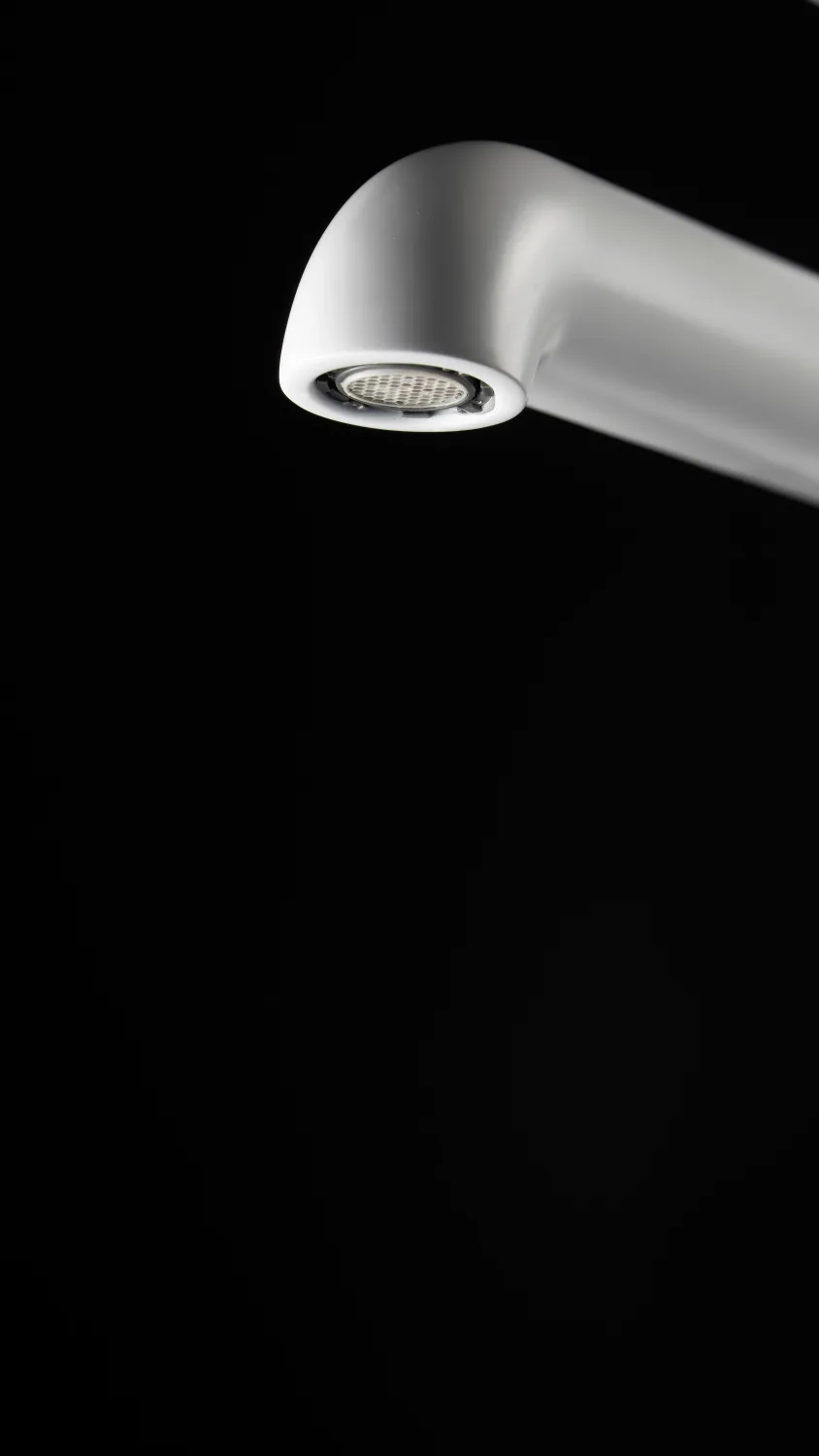 Mitigeur de lavabo rehaussé Deante Silia 265 sans bonde en blanc mat — vue 5