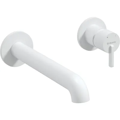 Deante Silia 208 mm Built-in Basin Mixer without Drain in Matt White