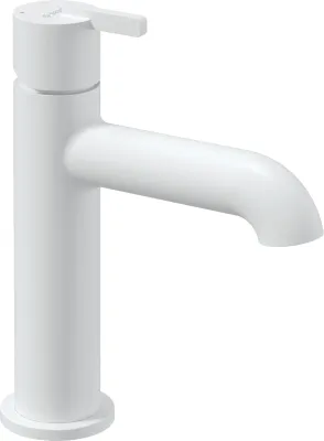Deante Silia 100 Basin Mixer without Waste in Matte White