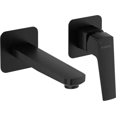 Deante Blur 181 mm Built-in Basin Mixer without Waste in Matte Black