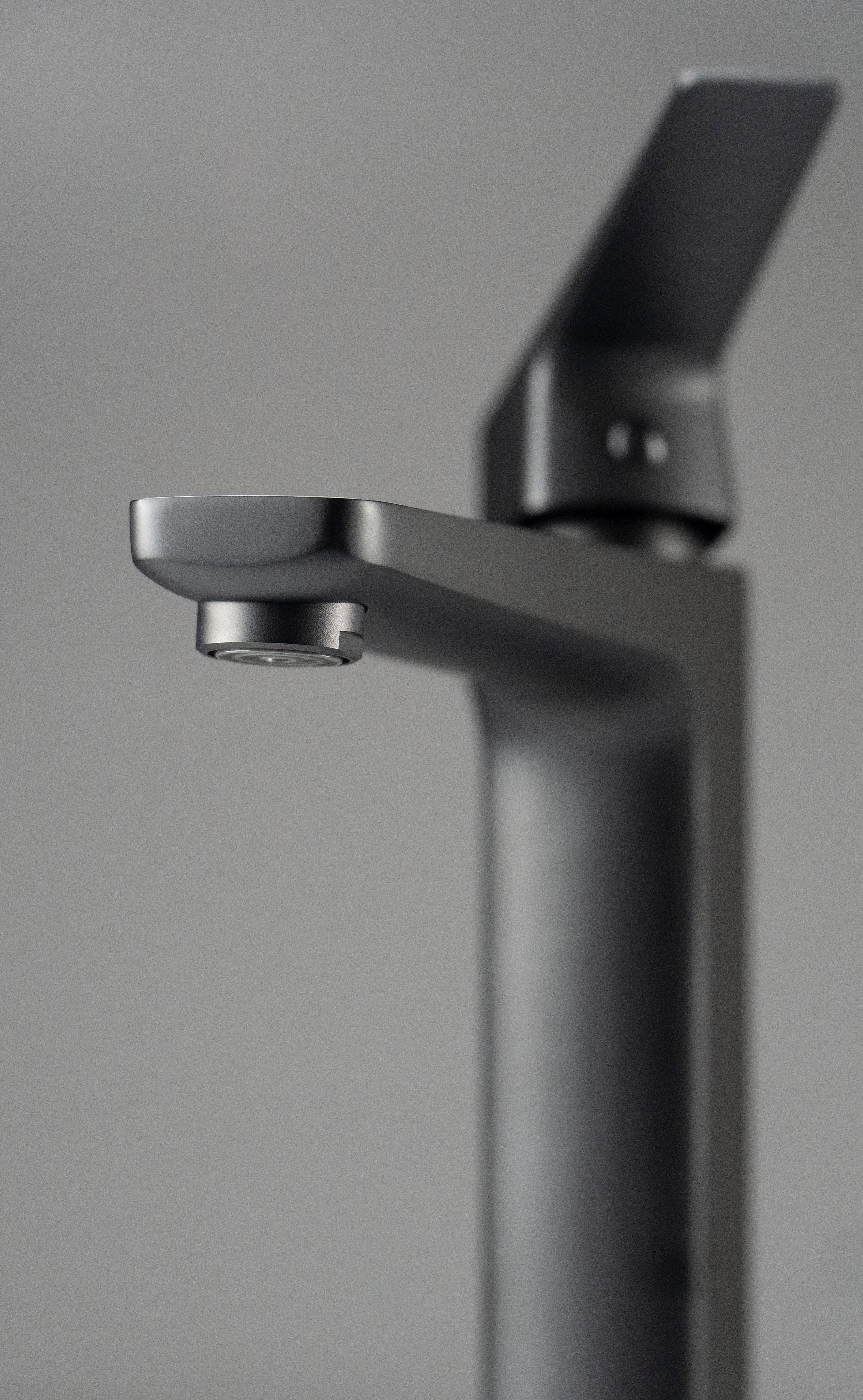 Mitigeur de lavabo rehaussé Deante Blur 226 sans bonde en noir mat - vue 6