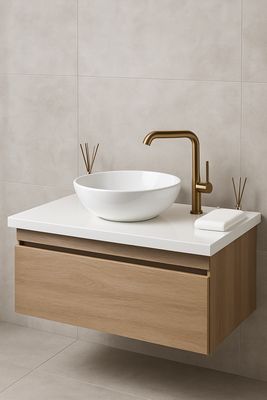 Meuble de salle de bains Stone 90 cm à un tiroir (sans vasque)